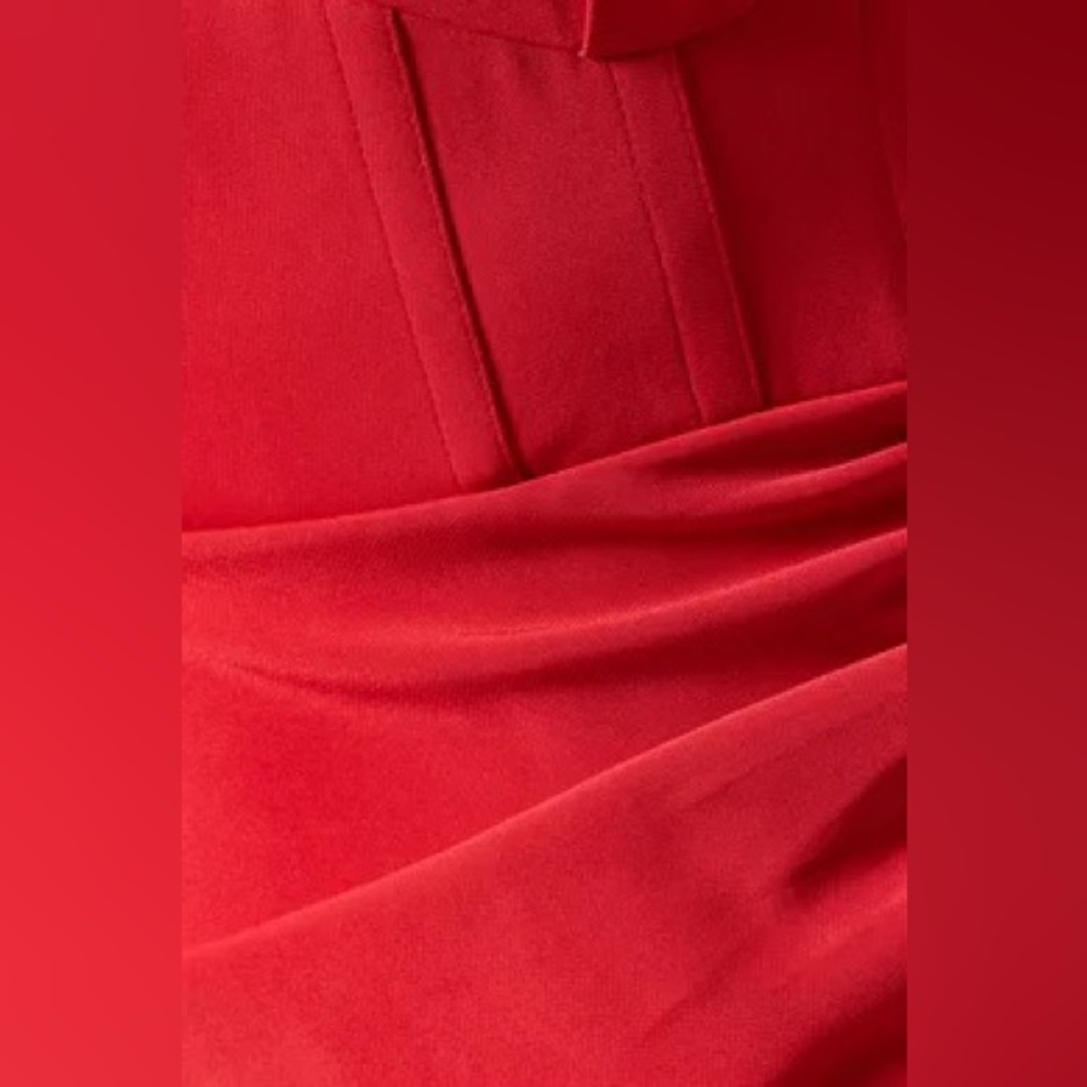 Self Portrait Red Midi Dress Size 6 - Picture 4 of 8